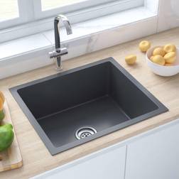 vidaXL Handmade Kitchen Sink Black