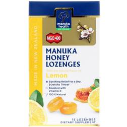 Manuka Health Honey Lozenges, Lemon, MGO 400+, 15