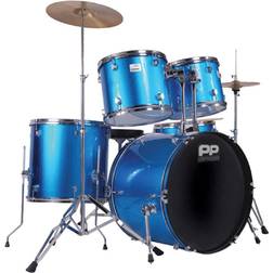 PP DRUMS PP250BL 5 Piece Drum Kit Blue, Blue