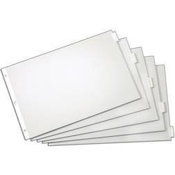 Cardinal Insertable Dividers, 5-Tab, 11 17, White Paper/Clear