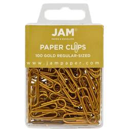 Jam Paper Small Clips, Gold, 100/pack 21832058