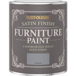 Rust-Oleum Satin Furniture Paint Anthracite 750Ml Metal Paint Grey 0.75L