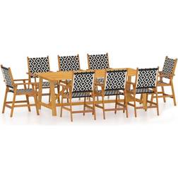 vidaXL 3087127 Patio Dining Set, 1 Table incl. 8 Chairs