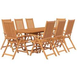 vidaXL 3079640 Patio Dining Set, 1 Table incl. 8 Chairs