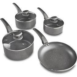 VonShef Marble Cookware Set with lid 4 Parts