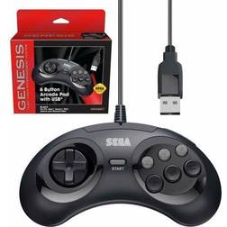 Retro-Bit SEGA Genesis 6-button Arcade Pad Black