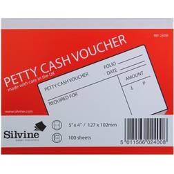 Silvine Petty Cash Voucher Pad Book 100