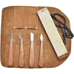 Charnwood Piece Chip Carving Set with Leather Strop a - Made the uk - Beber