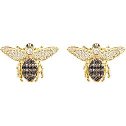 Latelita Honey Bee Stud Earrings - Gold/Multicolour