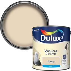 Dulux Ivory Matt Emulsion Paint Wall Paint, Ceiling Paint 2.5L