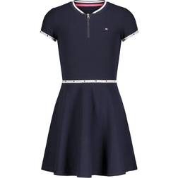 Tommy Hilfiger Toddler Girls Quarter Zip Dress - Navy Blue