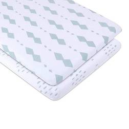 Ely's & Co. This pack of Diamonds Bassinet Sheets from provides a comfortable