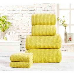 Rapport Belle Maison Six Waffle Kitchen Towel Green