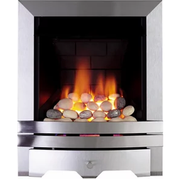 Focal Point Lulworth Multi Flue Brushed Stainless Steel Effect Gas Fire Fpfbq035