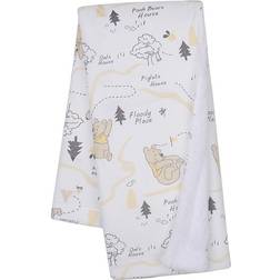 Lambs & Ivy Disney Baby Pooh and the Hundred Acre Woods White Baby Blanket