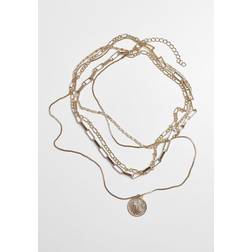 Urban Classics Unisex halsband Coin Layering Necklace one