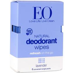 Eo French Lavender Natural Deo Wipes 6-pack