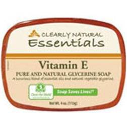 Clearly Natural Essentials Glycerin Bar Soap Vitamin E 4 oz Each