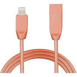 Aquarius Spring Zinc Alloy USB Sync Charge Cable - Rose Gold