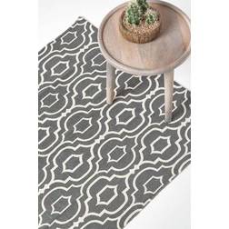 Homescapes white Riga Printed Patterned Rug White, Grey