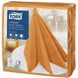 Tork Orange LinStyle Dinner Napkin 39cm (12 x 50)