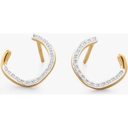 Monica Vinader Riva Diamond Wrap Earrings Diamond