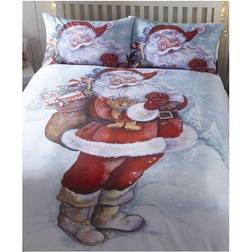 Portfolio Home Father Christmas POLYCOTTON Single Duvet Cover Multicolour