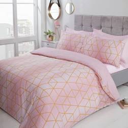 Rapport King Size Calvin Blush Duvet Cover Pink