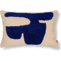 Ferm Living Lay Cushion Blue Complete Decoration Pillows Blue, Beige (60x40cm)