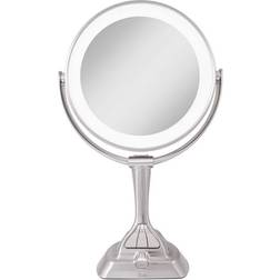 Zadro LVAR410 LED Light Dimmable Dual-Sided Vanity Mirror, Satin Nickel