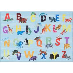 Eric Carle Home Dynamix Elementary Blue Alphabet 2'9 X 4'3 Area X