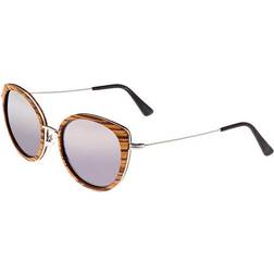 Earth Wood Unisex Oreti Polarized Black/Brown