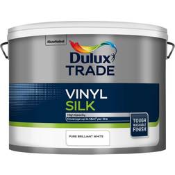 Dulux Trade Vinyl Silk Wall Paint Pure Brilliant White 10L