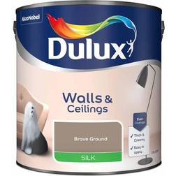 Dulux Walls & Ceilings Brave Ground Silk Emulsion Wall Paint, Ceiling Paint 2.5L