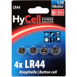 Hycell LR44 A76 Alkaline 1.5v Button Cell Batteries x 4