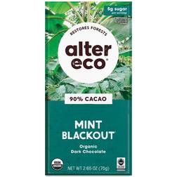 Alter Eco Superdark Chocolate Organic 90% Mint Blackout