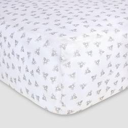 Burt's Bees Baby Honeybee Organic Cotton Fitted Crib Sheet In Heather Crib