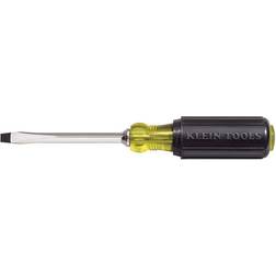 Klein Tools 3/8 Keystone-Tip Head Screwdriver with 8 in. Square Shank- Cushion Grip Handle Slotted Screwdriver