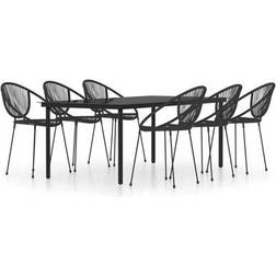 vidaXL 3099129 Patio Dining Set, 1 Table incl. 6 Chairs