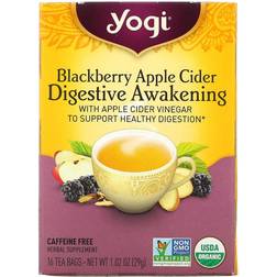 Yogi Tea Digestive Awakening Blackberry Apple Cider Caffeine Free