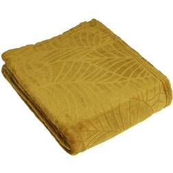 Folio Botanical Cut Fleece Blankets Yellow