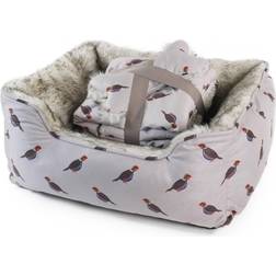 Rosewood Phesant Print Pet Bed Bundle Medium/Large