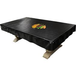 NHL Chicago Blackhawks 8' Deluxe Pool Table Cover Black