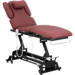 Physa Elektrisk massagebänk 3 motorer 250 kg Svart/vinröd NANTES BURGUNDY_PH