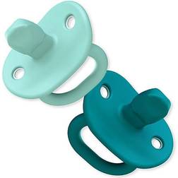 Boon jewl orthodontic silicone stage 2 pacifier blue (pack of 2)
