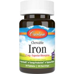 Carlson Chew-Iron Grape 27 mg