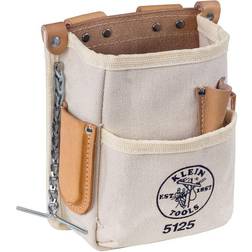 Klein Tools Tool Pouch, 5-Pocket, Canvas, Brown