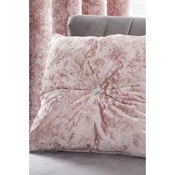 Catherine Lansfield Crushed Velvet Cushion Blush Complete Decoration Pillows Pink