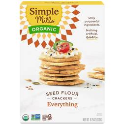 Simple Mills Organic Seed Flour Crackers Everything 4.25