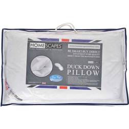 Homescapes White Duck Down Pillow Complete Decoration Pillows White